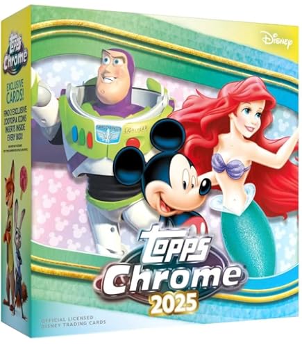 Amazon.com: 2025 Topps Chrome Disney Sealed MEGA Box (Seach for
